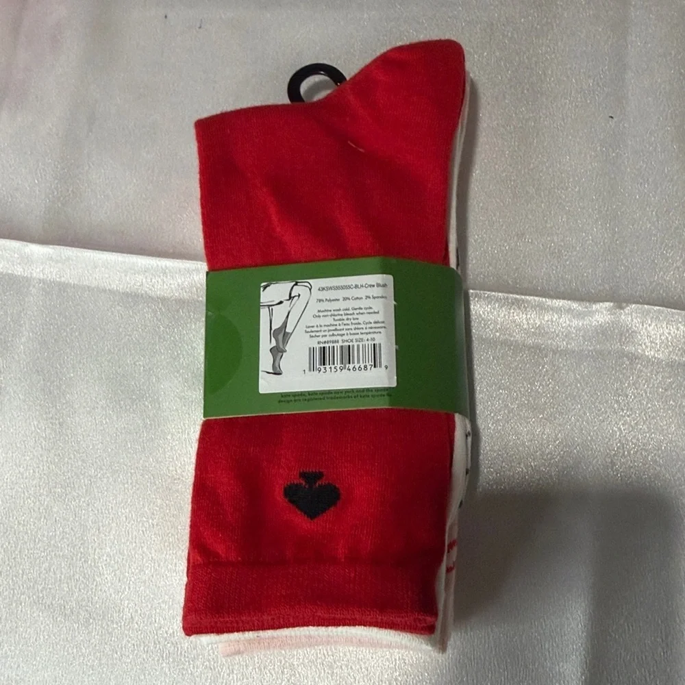 Kate spade socks long 3 pairs pink and red